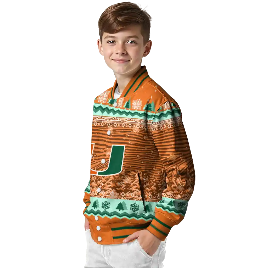 miami hurricanes snowy pines orange varsity jacket trendy miami hurricanes snowy pines orange varsity jacket trendy