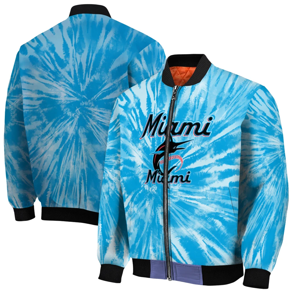 miami marlins dynamic rings blue bomber jacket best selling miami marlins dynamic rings blue bomber jacket best selling