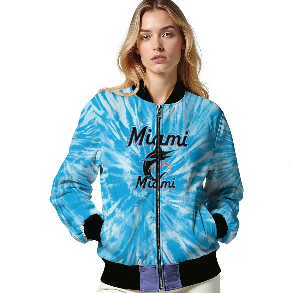 miami marlins dynamic rings blue bomber jacket latest model miami marlins dynamic rings blue bomber jacket latest model