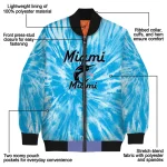 miami marlins dynamic rings blue bomber jacket best selling