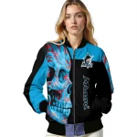 miami marlins fire skull blue black bomber jacket best selling
