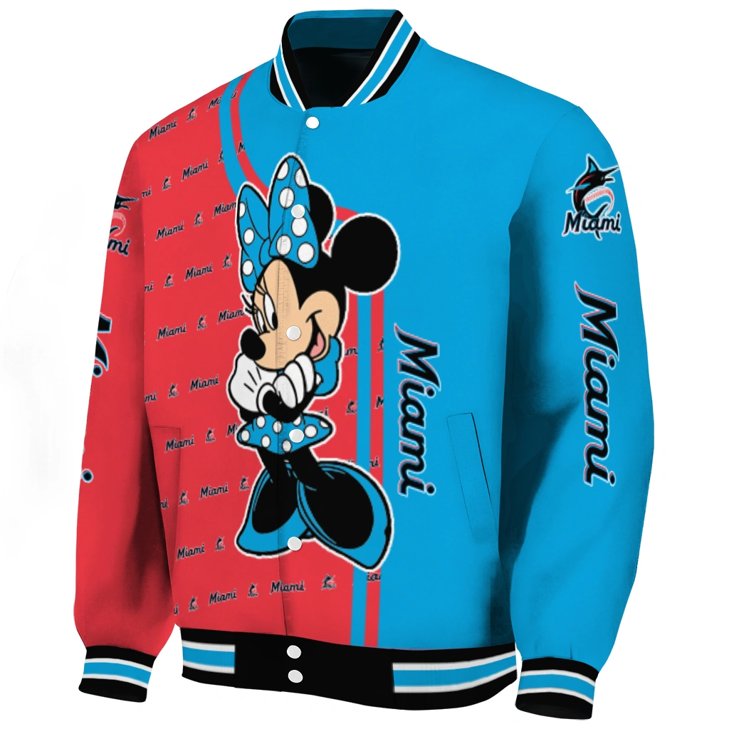 miami marlins minnie mouse blue varsity jacket best selling miami marlins minnie mouse blue varsity jacket best selling