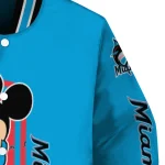 miami marlins minnie mouse blue varsity jacket best selling