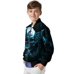 miami marlins skull bite blue black bomber jacket best selling