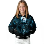 miami marlins skull bite blue black varsity jacket best selling