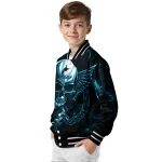 miami marlins skull bite blue black varsity jacket best selling