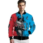 miami marlins spooky grin blue bomber jacket best selling