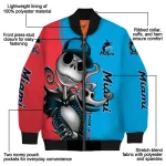 miami marlins spooky grin blue bomber jacket best selling