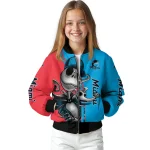 miami marlins spooky grin blue bomber jacket best selling