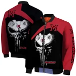 miami redhawks edgy mask red black bomber jacket best selling