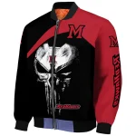 miami redhawks edgy mask red black bomber jacket best selling