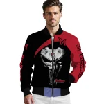 miami redhawks edgy mask red black bomber jacket best selling