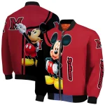 miami redhawks mickey mouse red bomber jacket best selling