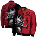 miami redhawks spooky grin red bomber jacket best selling