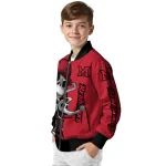 miami redhawks spooky grin red bomber jacket best selling