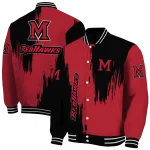 miami redhawks urban mark red varsity jacket best selling