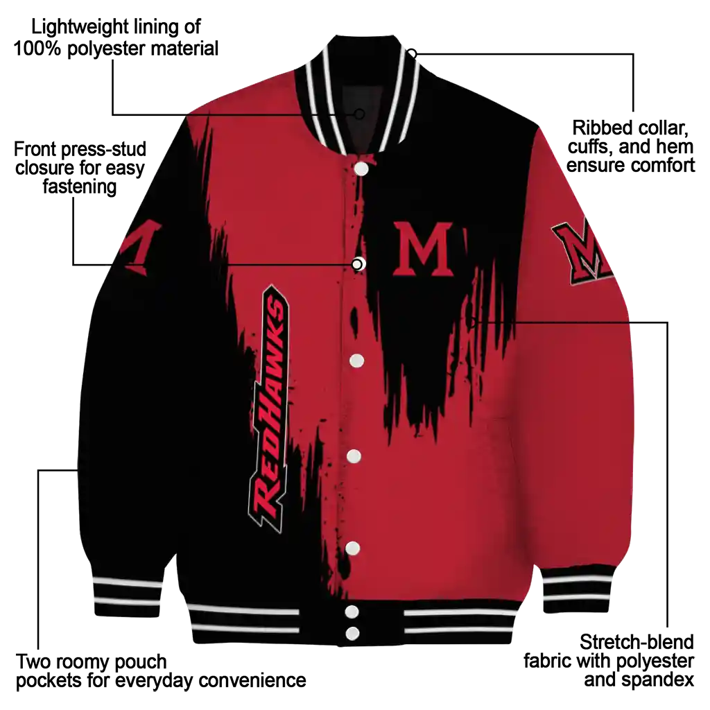miami redhawks urban mark red varsity jacket new arrival miami redhawks urban mark red varsity jacket new arrival