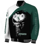 michigan state spartans edgy mask green black varsity jacket best selling