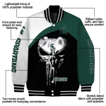 michigan state spartans edgy mask green black varsity jacket best selling