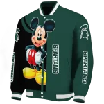 michigan state spartans mickey mouse green varsity jacket best selling
