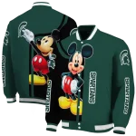 michigan state spartans mickey mouse green varsity jacket best selling