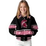 michigan state spartans pink ribbon black pink varsity jacket best selling