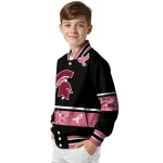 michigan state spartans pink ribbon black pink varsity jacket best selling