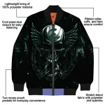 michigan state spartans skull bite green black bomber jacket best selling