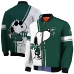 michigan state spartans snoopy attitude green bomber jacket best selling