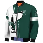 michigan state spartans snoopy attitude green bomber jacket best selling