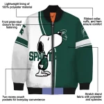 michigan state spartans snoopy attitude green bomber jacket best selling