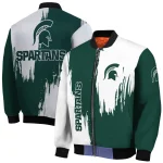 michigan state spartans urban mark green bomber jacket best selling