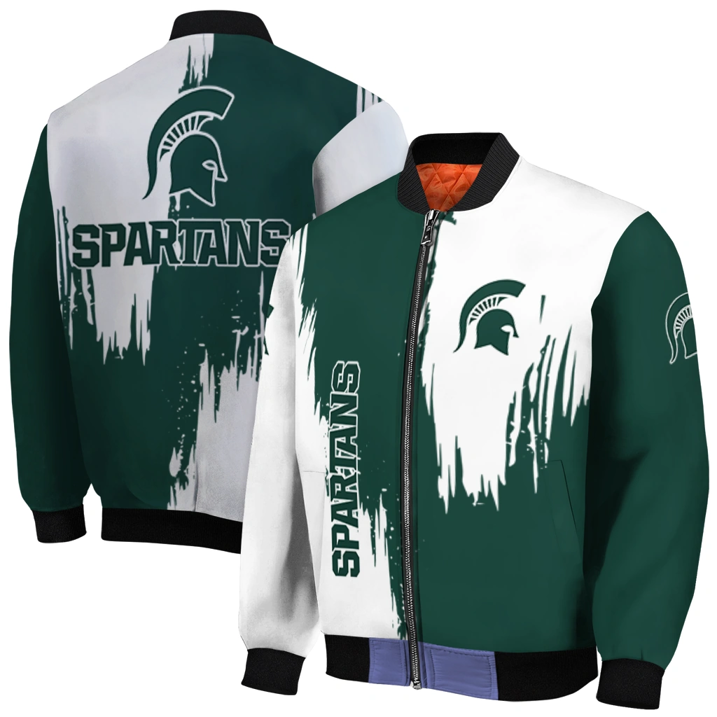 michigan state spartans urban mark green bomber jacket best selling michigan state spartans urban mark green bomber jacket best selling