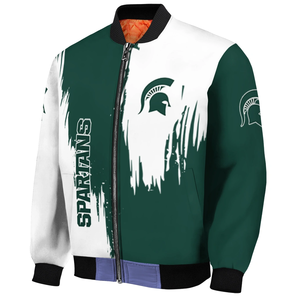 michigan state spartans urban mark green bomber jacket fashion forward michigan state spartans urban mark green bomber jacket fashion forward