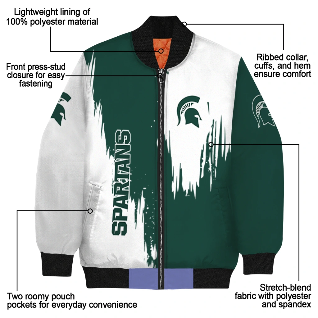 michigan state spartans urban mark green bomber jacket new arrival michigan state spartans urban mark green bomber jacket new arrival