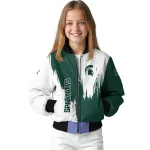 michigan state spartans urban mark green bomber jacket best selling