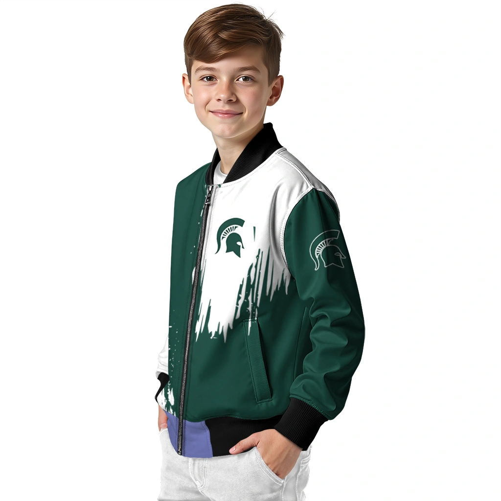 michigan state spartans urban mark green bomber jacket trendy michigan state spartans urban mark green bomber jacket trendy