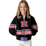 michigan wolverines pink ribbon black pink bomber jacket best selling