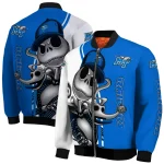 middle tennessee blue raiders spooky grin blue bomber jacket best selling