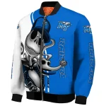 middle tennessee blue raiders spooky grin blue bomber jacket best selling