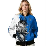 middle tennessee blue raiders spooky grin blue bomber jacket best selling