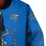 middle tennessee blue raiders spooky grin blue bomber jacket best selling