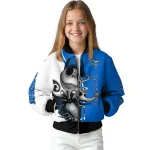 middle tennessee blue raiders spooky grin blue bomber jacket best selling