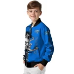 middle tennessee blue raiders spooky grin blue bomber jacket best selling