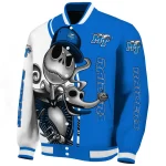 middle tennessee blue raiders spooky grin blue varsity jacket best selling