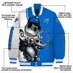 middle tennessee blue raiders spooky grin blue varsity jacket best selling