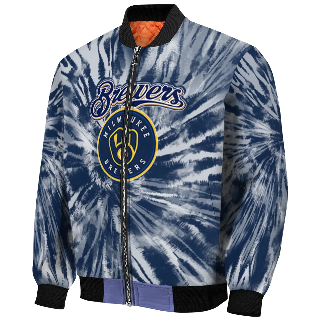 milwaukee brewers dynamic rings navy blue bomber jacket fashion forward milwaukee brewers dynamic rings navy blue bomber jacket fashion forward