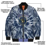 milwaukee brewers dynamic rings navy blue bomber jacket best selling