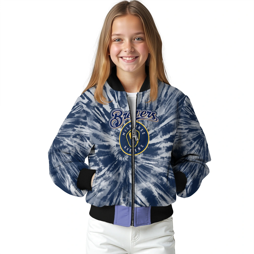 milwaukee brewers dynamic rings navy blue bomber jacket top rated milwaukee brewers dynamic rings navy blue bomber jacket top rated