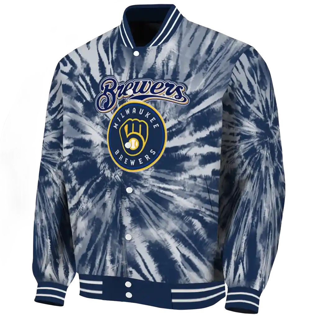milwaukee brewers dynamic rings navy blue varsity jacket best selling milwaukee brewers dynamic rings navy blue varsity jacket best selling